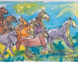 03 04325 Horses Xl  WM Painted In 2012 At The Age Of 10.67172857 Large